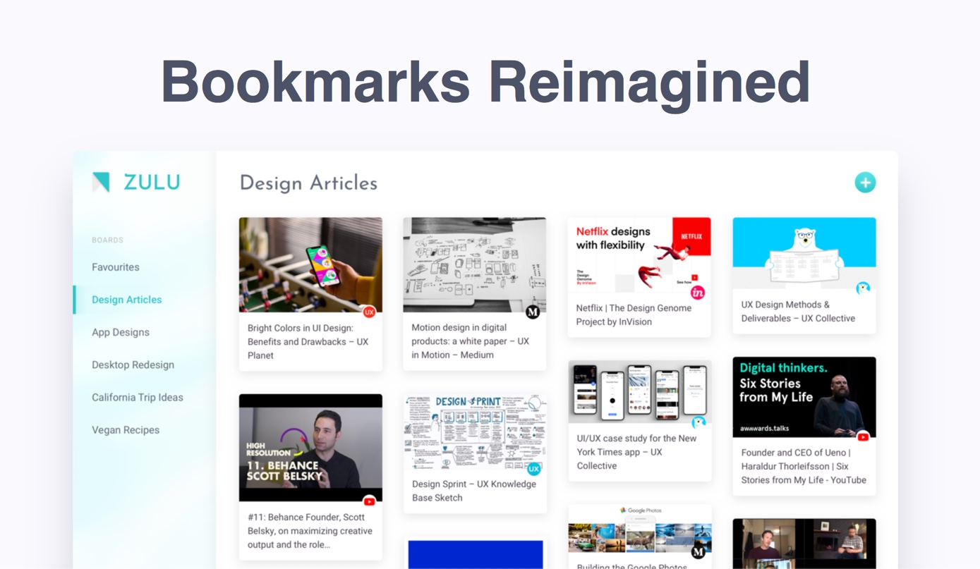 Zulu Bookmarks Reimagined Collaborative Content Manager